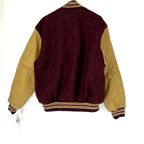 Holloway NWT leather letterman’s Jacket men’s large - Picture 9 of 11